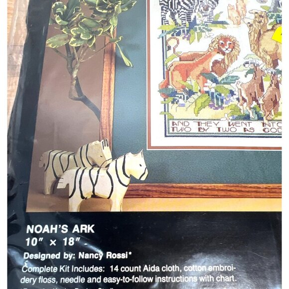 Bucilla Noahs Ark Counted Cross-Stitch Kit 10" X 18" Complete Kit By Nancy Rossi - Picture 4 of 6